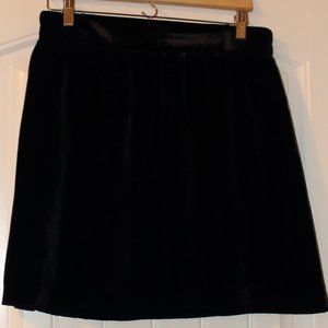LOFT Velvet Skirt - Black Sz Med